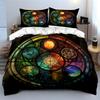 Colorful Stained Glass Decoration Set Soft Comfortable Duvet Cover Bedding Set Included 1*Duvet Cover & 2*Pillowcases, Gift