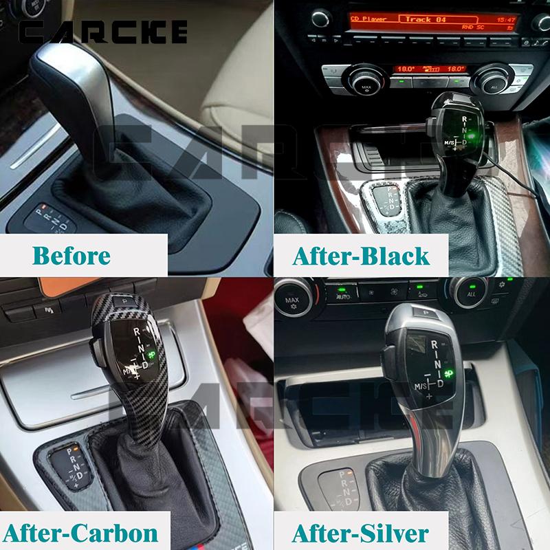 E90 Gear Shift Knob Car LED Lever Handle For BMW E87 E88 E90 E91 E92 E93 /E63 Automatic Transmission Shifter Knob Head Replace