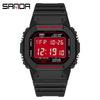 Sanda Square Single Display Movement Electronic Watch Multi-Function Luminous Waterproof Outdoor Sports Student Watch