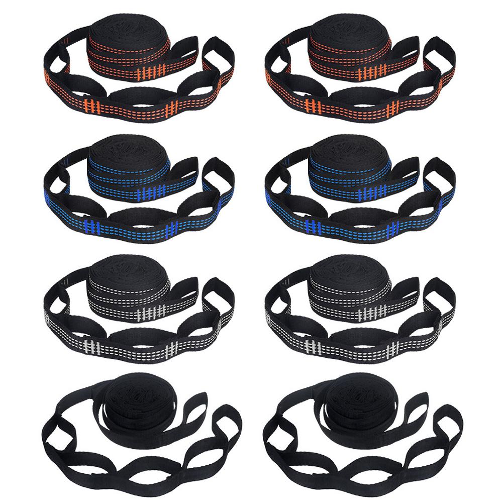 2pcs Hammock Fixing Fasten Strap Fast Installation Outdoor Camping Tree Hanging Load Bearing Hammock Rope Belts