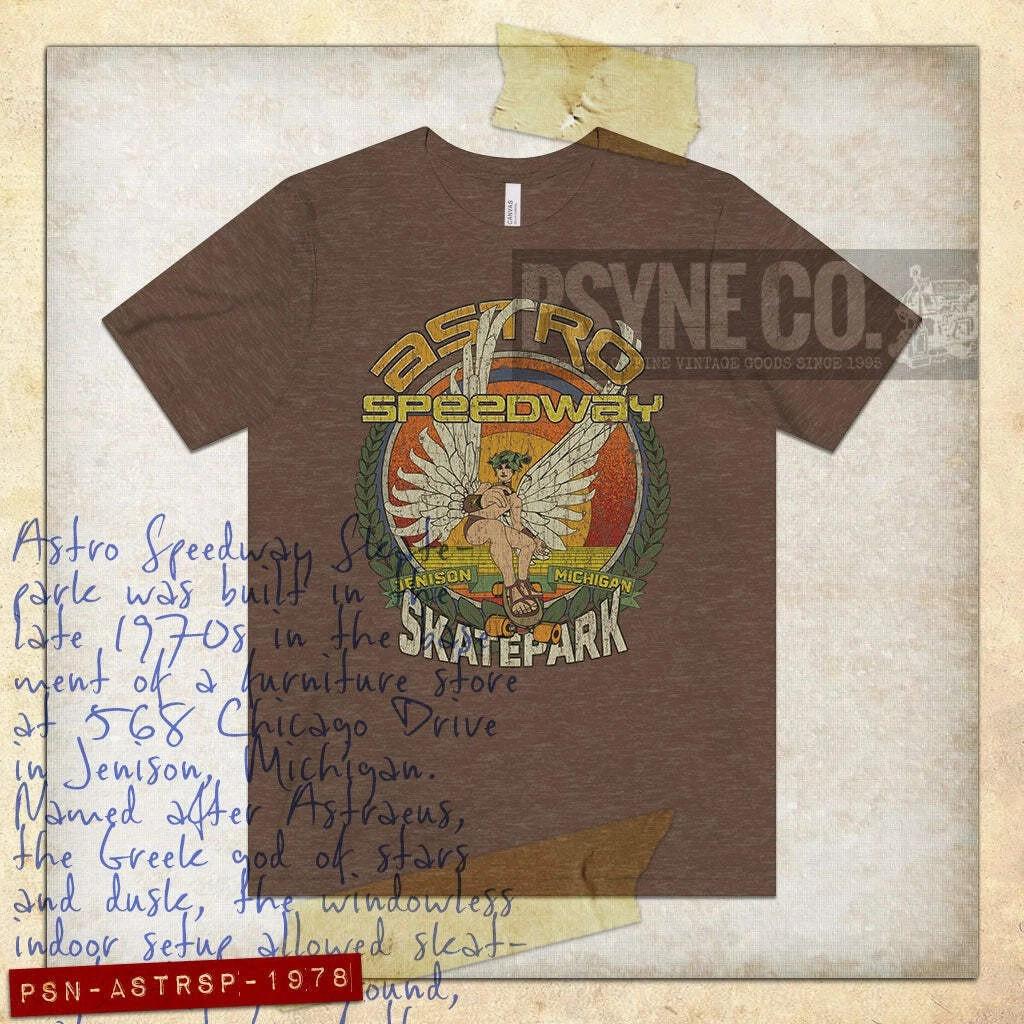 Astro Speedway Skatepark 1978 Vintage Men s T shirt 4XL