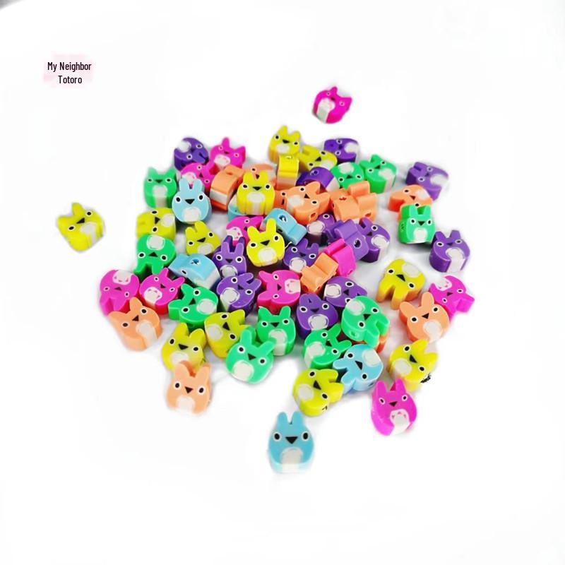 Colorful Fruit & Smiley Face Polymer Clay Beads Bracelet DIY Jewelry Accessories