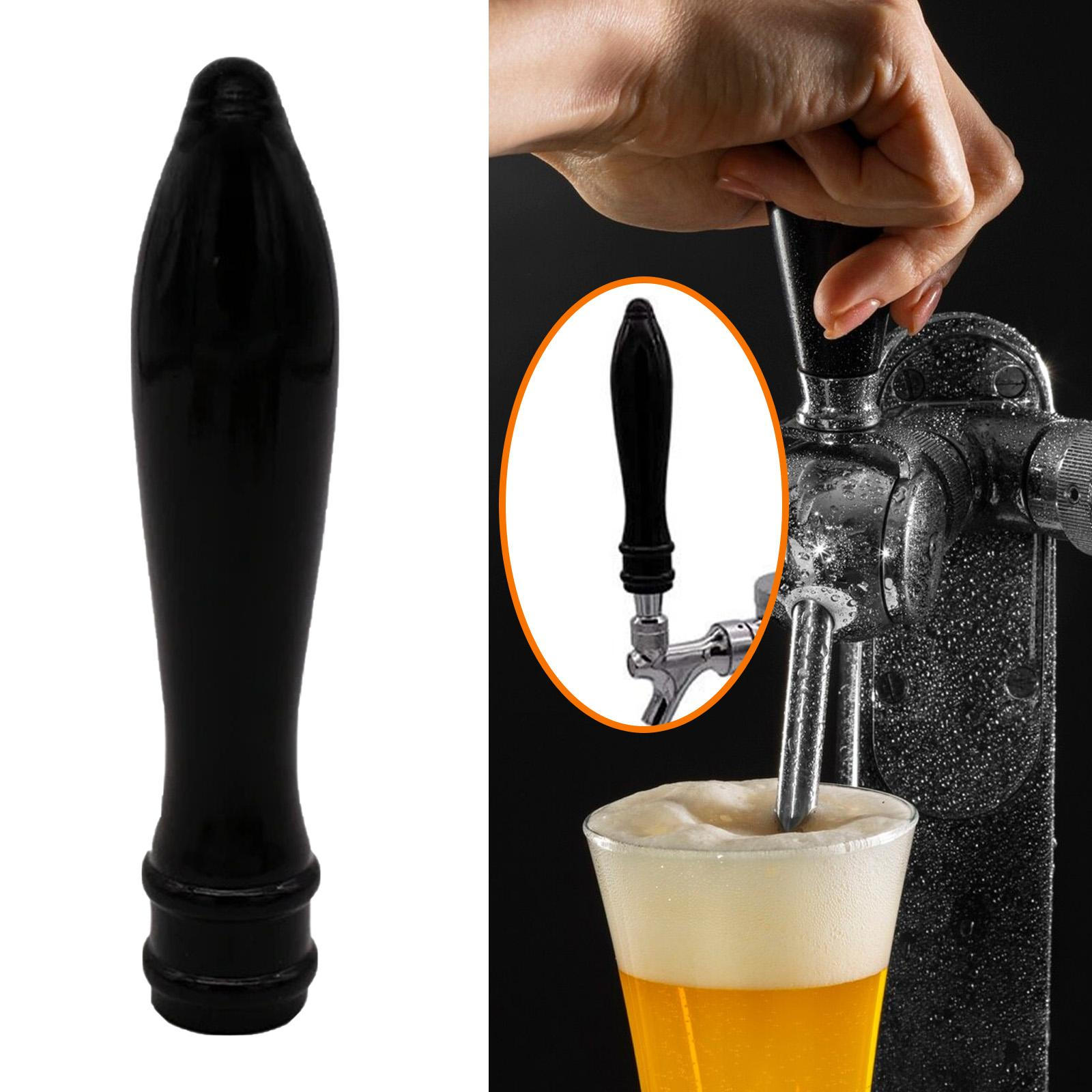 

Beer Tap Handle Wooden,,Sturdy,Portable,Lightweight Easy to Install Creative Rustic for Events Home SS insert black