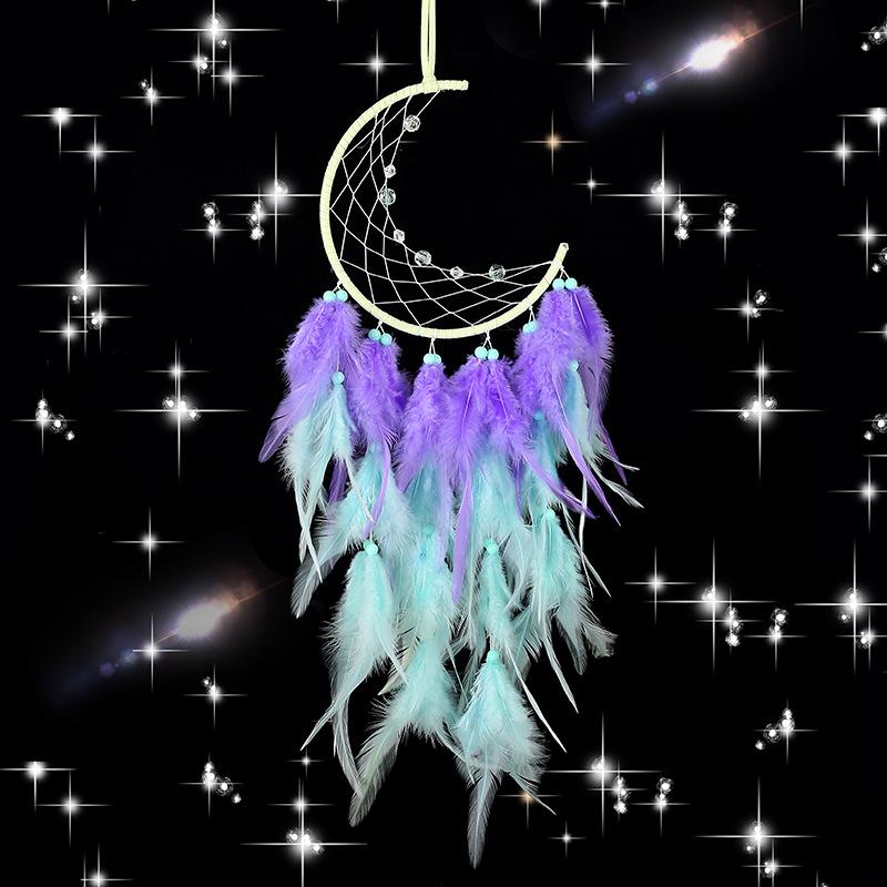 Creative Home Decorations Dream Catcher Handmade Feather Wind Chime Bedroom Wall Hanging Ornaments Birthday Valentine's Day Gift