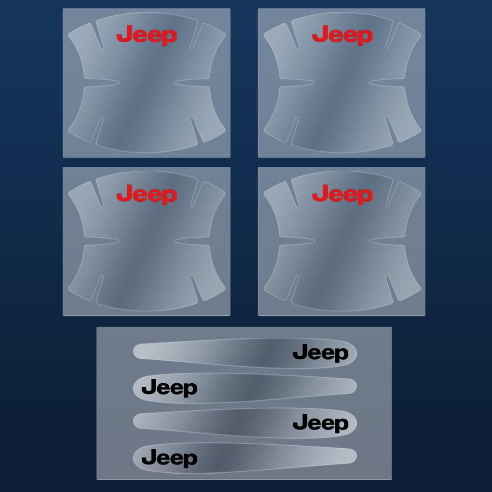 

For Jeep Transparent Car Styling Door Bowl Handle Anti-scratch Guard Stickers For Jeep Renegade Wrangler jk Compass Cherokee