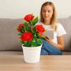 Multicolor Artificial Rose Bonsai Craft Photography Props Simulated Potted Flower Wedding Favors Scene Model
