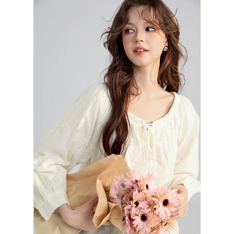 TonLion 2026 Spring Women's Lace Long-Sleeve Shirt