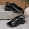 New slope heel sandals women's muffin thick-soled summer wear fashionable soft-soled fish mouth high heels