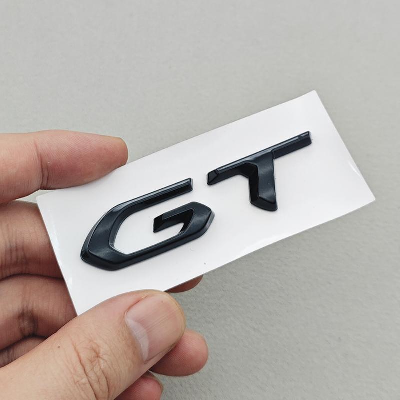 OQUP8 3D ABS Chrome Black Logo 308 GT Emblem Letters Sticker Car Rear Trunk Badge For Peugeot 308 GT SW Line GTI T9 T7 P5 Accessories