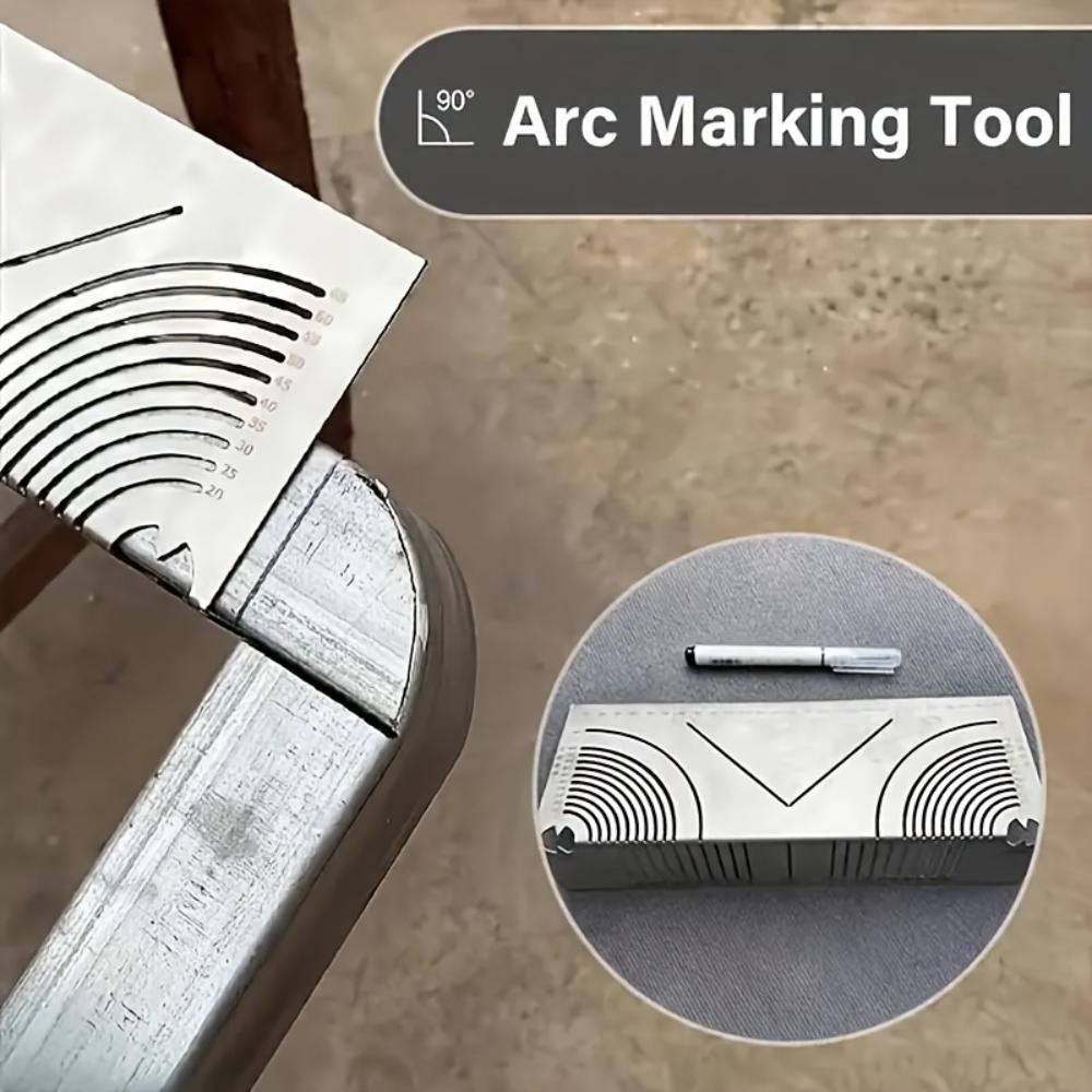 High Precision Steel Folding Ruler With 90° Adjustment,Dual-use Marking & Engraving Waterproof Tool For Decoration,Garden Renovation Farm Construction