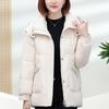 Dampuffjackor Vinter Vintage Korta Parkas Med Huva Plus Size Eleganta Tjocka Varma Dunrockar Kvinna Ytterkläder