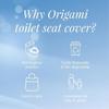 Origami Disposable Toilet Seat Covers Pack of 6 (10 Per Pack, Total 60 Sheets) | Hygienic Protection | No Direct Contact with Unsanitary Seats