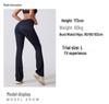 Peach High Waist Butt-Lifting Flare Yoga Pants for Women - Micro Flare, Skinny Fit, Long Length Fitness Pants