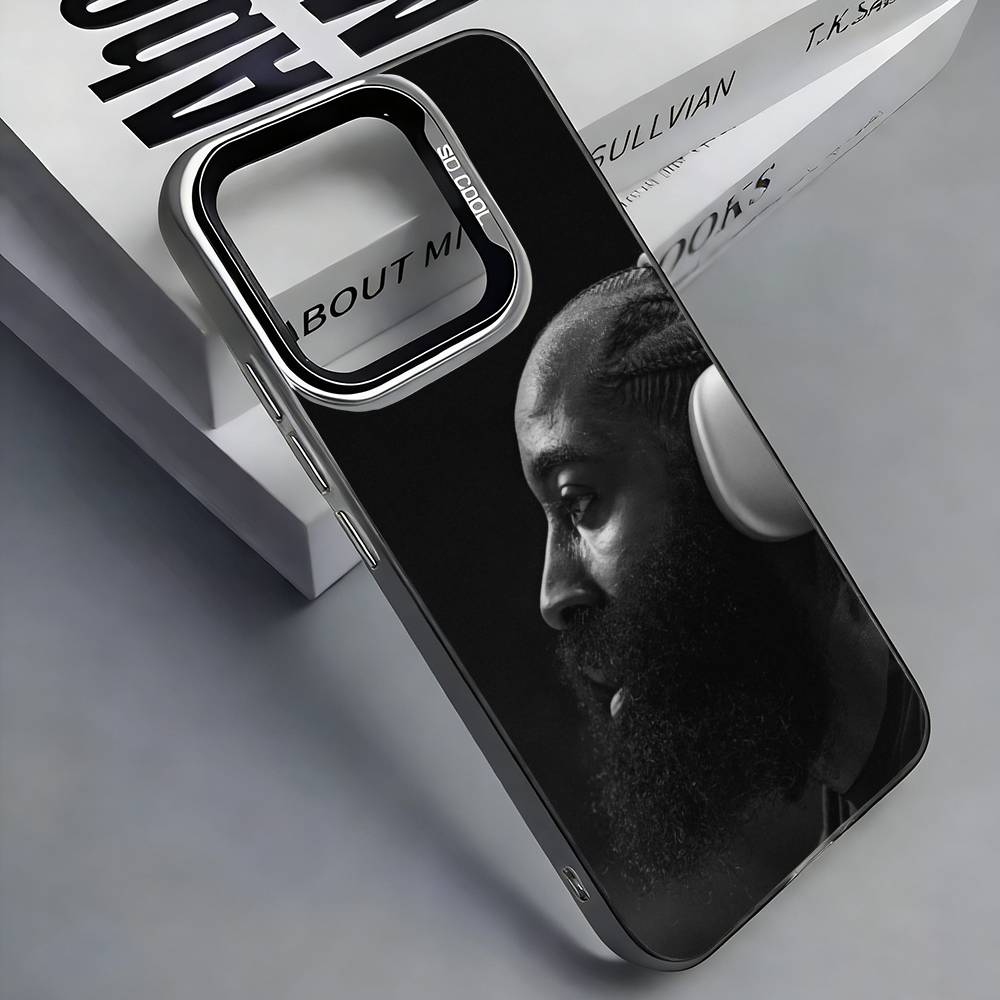 

Basketball Superstar K-Kyrie I-Irving Colorful Silver Back Phone Case For IPhone 17 16 15 14 13 12 11 Plus Pro Max Plus iPhone12