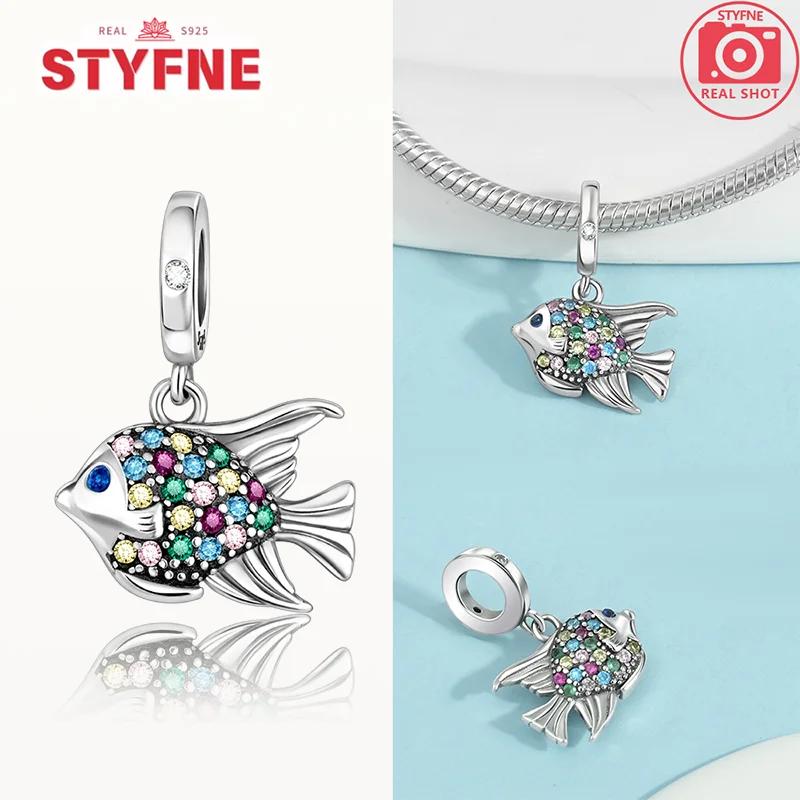 New copper Deep Sea Colorful Fish Pendant Charm Bead Charms Bead Charms Suitable for Authentic Bracelets Do It Yourself Jewellery Gifts for Women