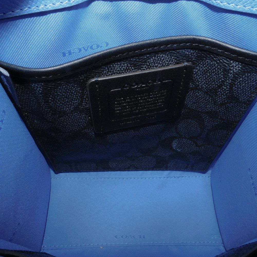 Used 9726 Tote 16 CJ795 7924 Current C Mark Signature Canvas Interior 3-Way Crossbody Bag Excellent Condition C Logo