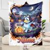 Halloween Night Adventure Personalized Name Blanket Lightweight Personalized Blanket Ultra-Soft Perfect for Bedding Nap Office Chair Living Room