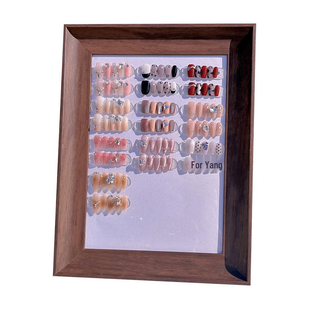 Retro Style Wood Display Board for Nail Art and Gel Polish Color Chart