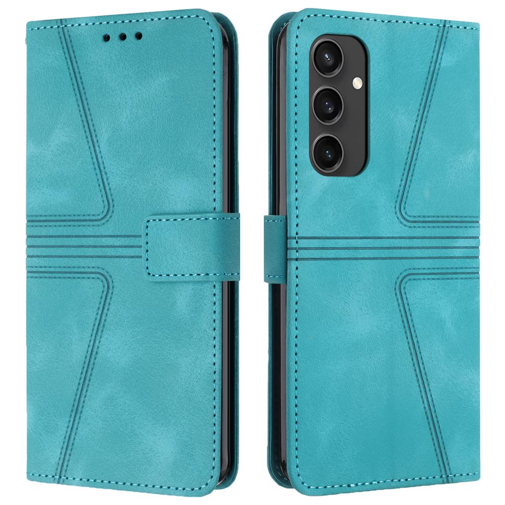 For Samsung Galaxy S24 FE Case Triangle Imprinted Anti-Scratch Phone Wallet Cover