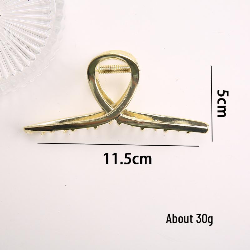 Large Metal Shark Hair Claw Clip – Korean Style Celebrity Hairpin