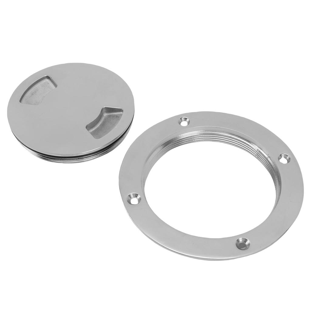 4 Inch Round Boat Hatch Detachable Cover 316 Stainless Steel Non Slip Deck Plate Inspection Hatch
