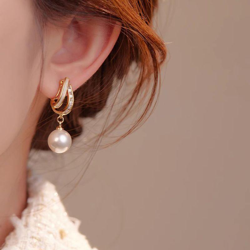 

Niche Style Shijia Mosquito Coil New Arrival Accessible Luxury Eardrops Pearl [Ordinary Pearl] ear clip