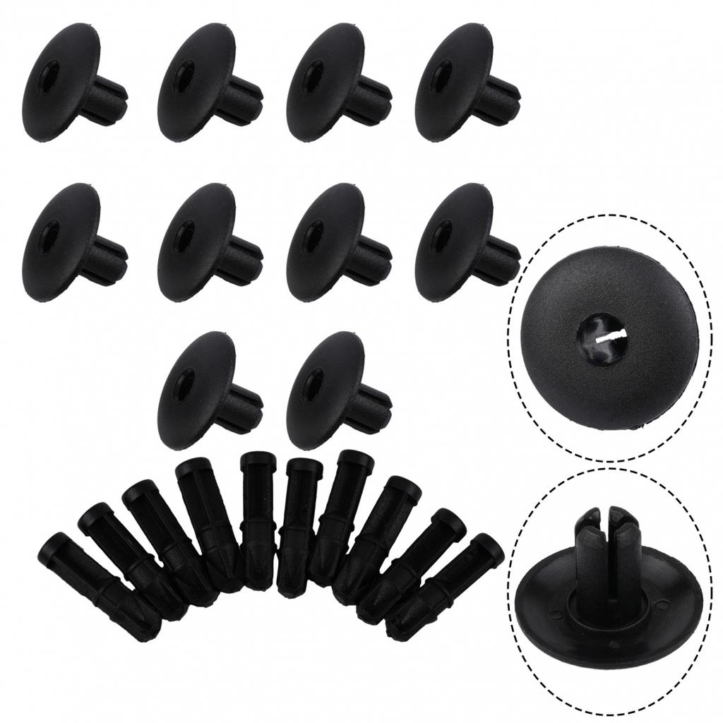10X 10pcs Body Panel Clips Clips Decorate Black Fashion