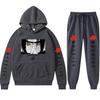 Ensemble Hoodie Anime Naruto Hommes Femmes - Impression Uchiha Itachi Sweat à Capuche Décontracté Manches Longues Pantalon