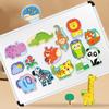 Children's Educational Magnetic Blackboard & Refrigerator Puzzle with 26 Alphabet Letters, Animal Shapes, and Numbers.