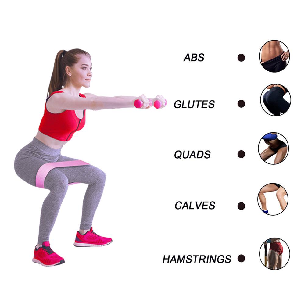 Nové fitness bederní smyčka dřepový pás posilovací pásy síla cvičení v tělocvičně jóga pletené elastické pásy sportovní cvičení