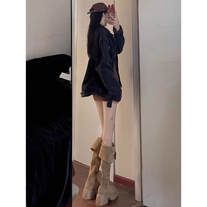 Over-knee Boots Brown Boots Women's Autumn and Winter 2025 New High-heeled Boots Versatile and Thin Tall Knight Boots