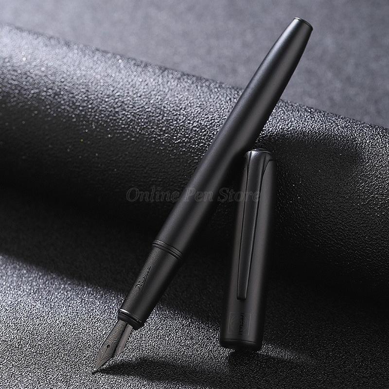 Picasso 916 Matte Black Barrel Metal Fountain Pen EF/M/Bent Nib 0.38/0.6/1.0mm Professional Stationery Writing Pen Gift