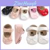 Adorables Chaussons de Lit pour Petite Fille avec Semelle Souple en Cuir PU et Joli Design à Nœud Papillon