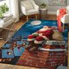 1Pc Santa Claus Chimney Rug Office Carpet Indoor Outdoor Doormat Nonslip Soft And Comfortable Living Room Christmas Halloween Gift D9188