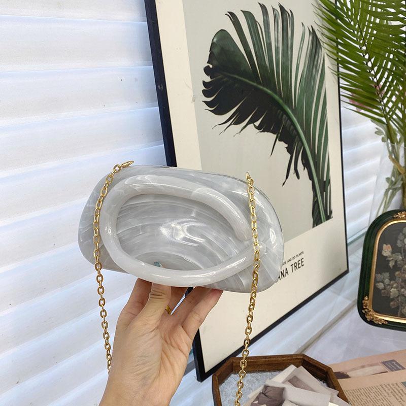 

Fashion high-end acrylic bag marble simple women s crossbody clutch bag