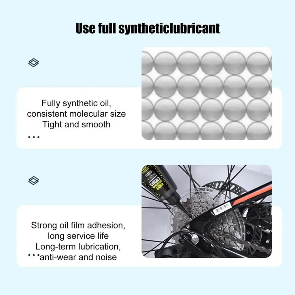 Road Mountain Bike Chain Lubricant Dry Wet Weather Anti Rust Corrosion Proof All Weather Bicycle Oil for Cycling Maintenance