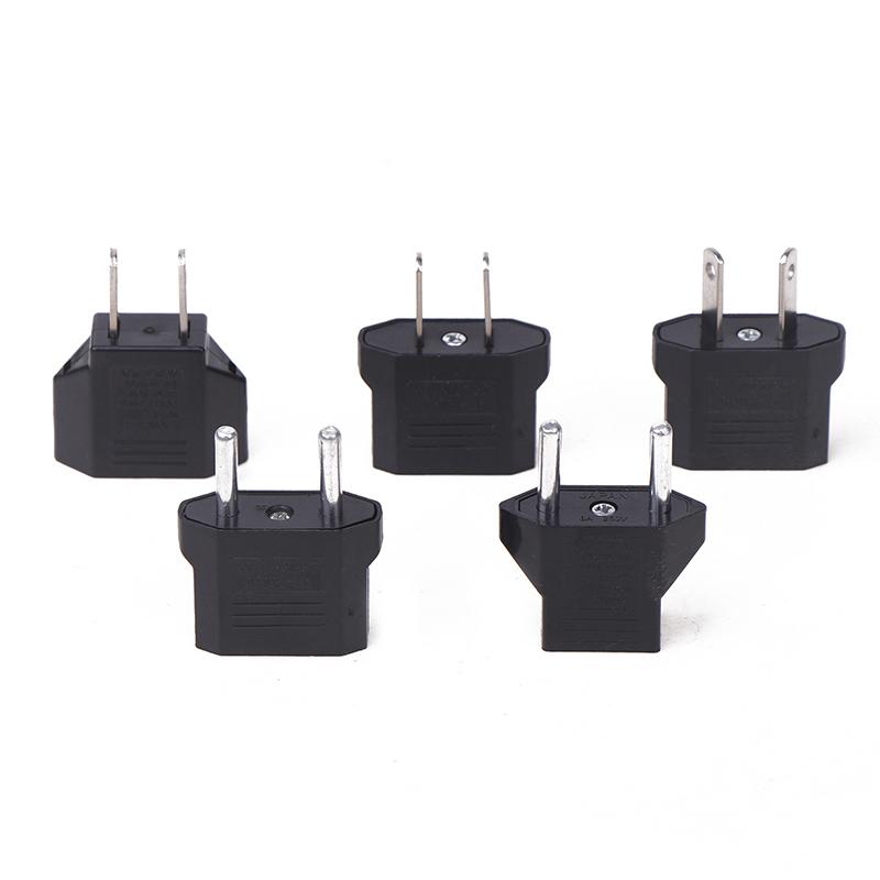 2Pcs European Us Au Eu Us To Eu/Eu To Us Plug Adapter Euro Travel Power Adapter Plug Outlet Converter Socket