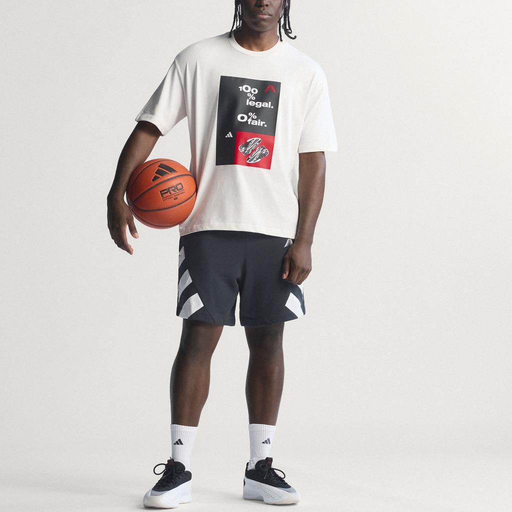 Adidas Anthony Edwards Performance Series Casual Comfortable Round Neck Loose Basketball Sports Short Sleeve T-Shirt Men Tops KF8970