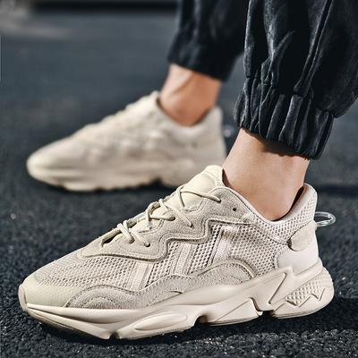 2024 New Comfortable Soft Sole Mesh Surface Breathable Men's Running Shoes Thick Sole Increase Retro Sports Shoes