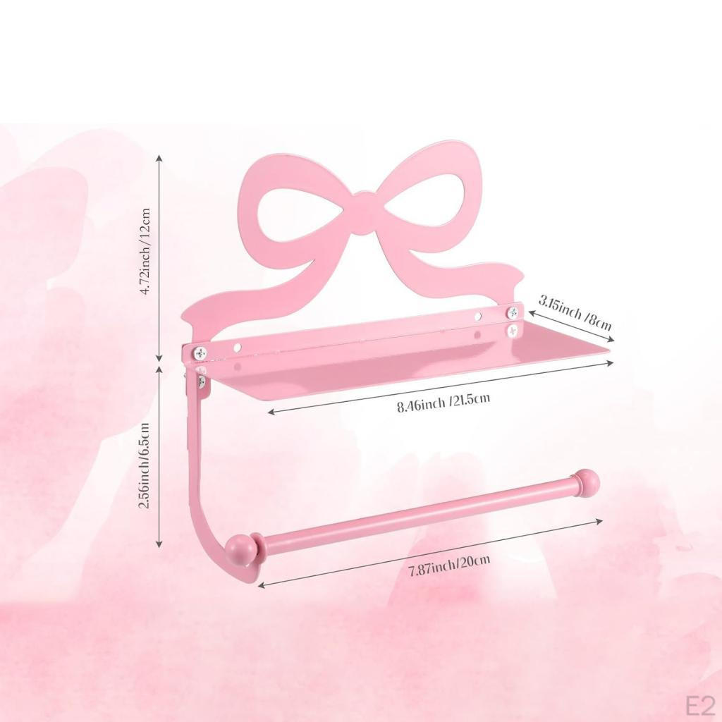 Metal Toilet Paper Holder with Phone Shelf Easy to Install Tissue Roll Rack Wall Mount