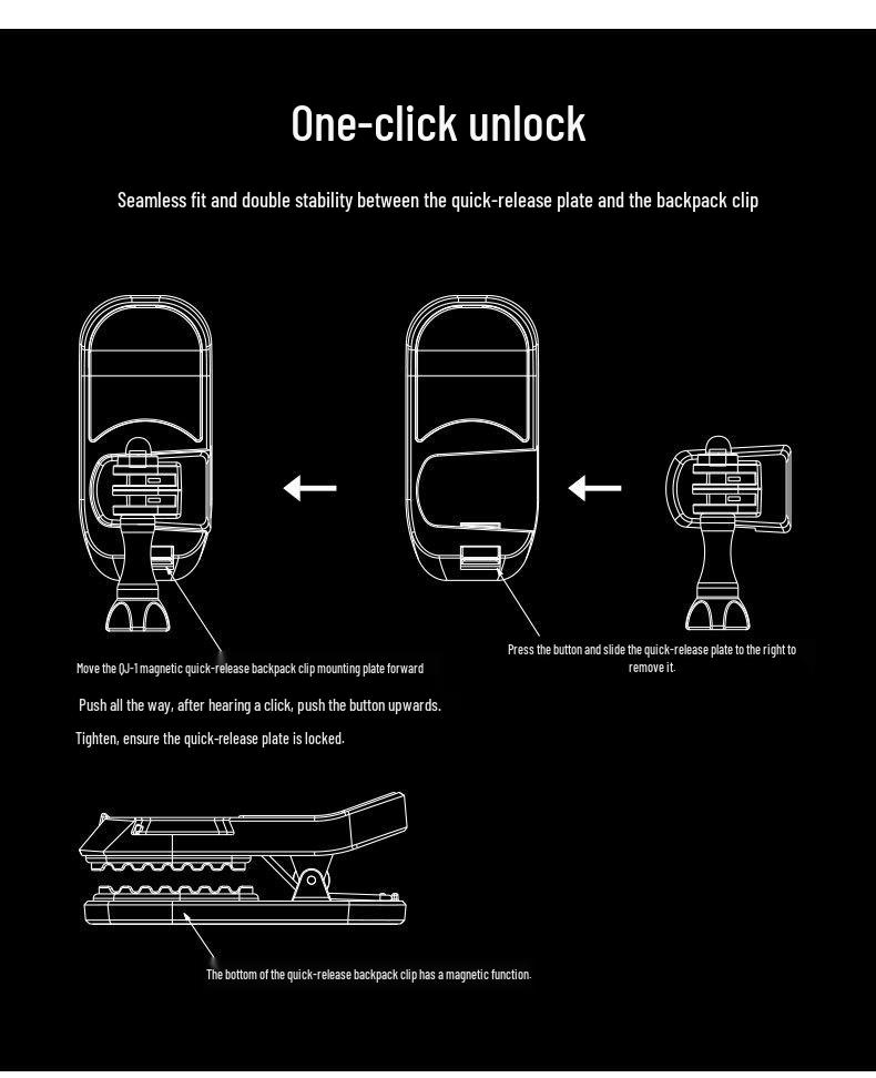 Magnetic Bracket Chest Mount: Camera Bag Clip & Insta GoPro Accessory for Sports Shooting