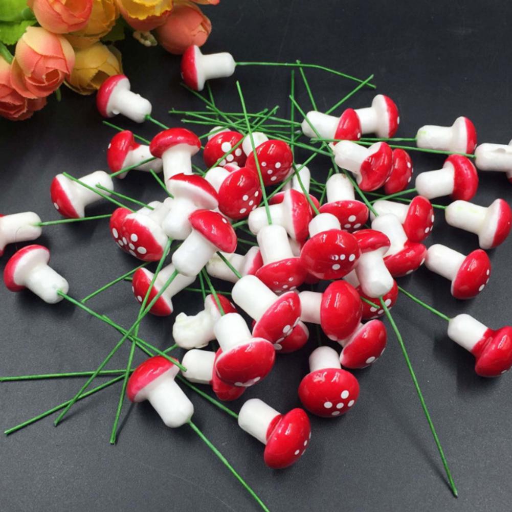 DIY Garden Potted Bonsai Decor Props Craft Foam Plant Mini Artificial Mushroom