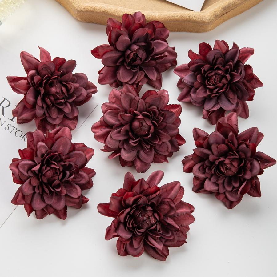 Silk Artificial Flower Chrysanthemum DIY Gifts Candy Box Wedding bridal bouquet Festival Home Room Outdoor Garden Decora Wreath
