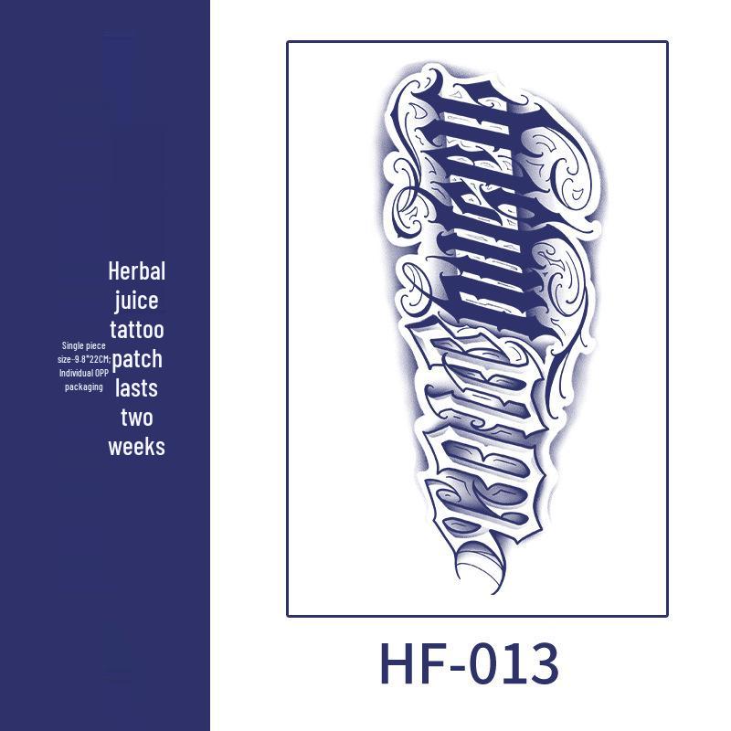 Waterproof Long-lasting European-American Herbal Arm Tattoo Sticker for Men