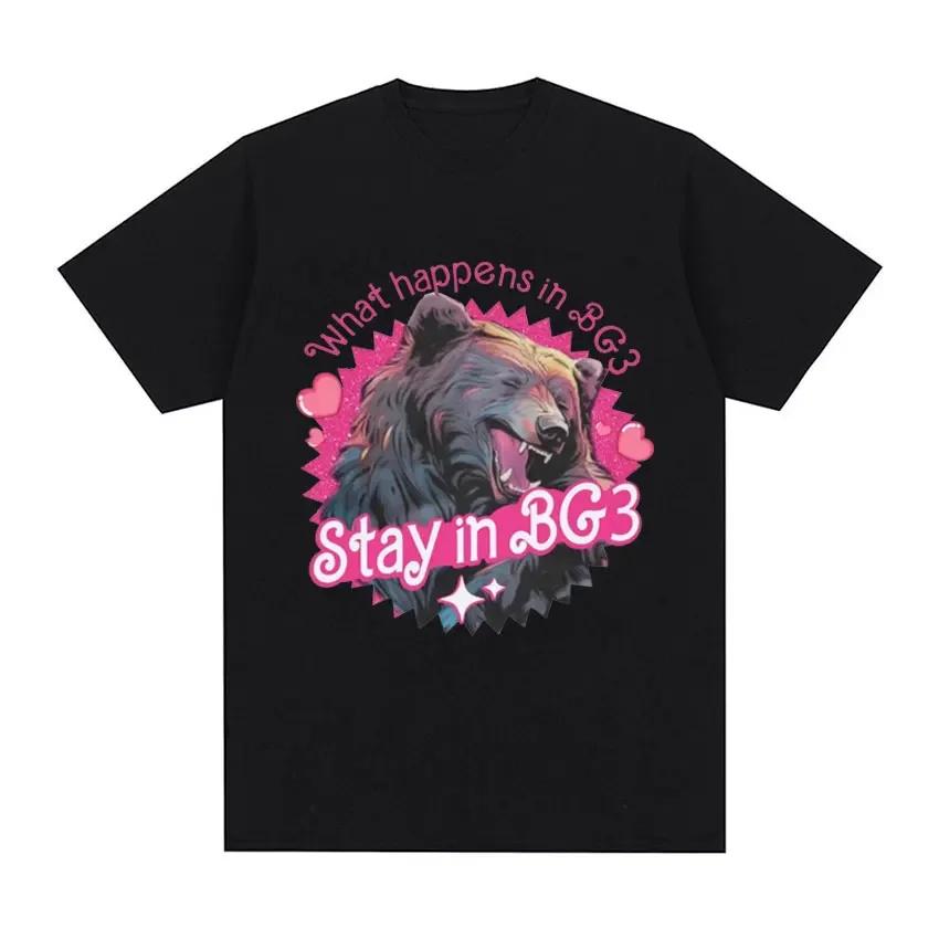 Vintage Astarion Halsin Baldurs Gate 3 Printed Graphic T-shirt Men's and Women's Short Sleeve T-shirt Men's Clothing Harajuku