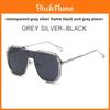 Geometric Oversized Square Sunglasses With Uv400 Protection For Outdoor Activities And Fashion Style