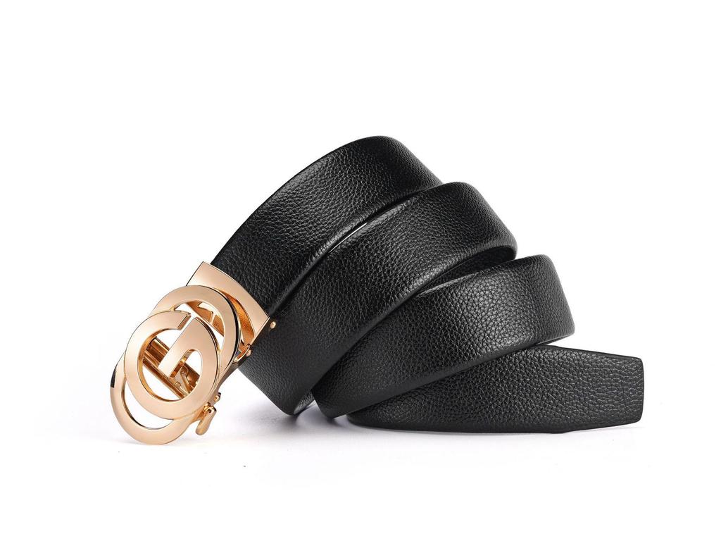 Herren Echtleder Gürtel mit Leoparden-Schnalle - Lässig Vielseitig Mode Tide