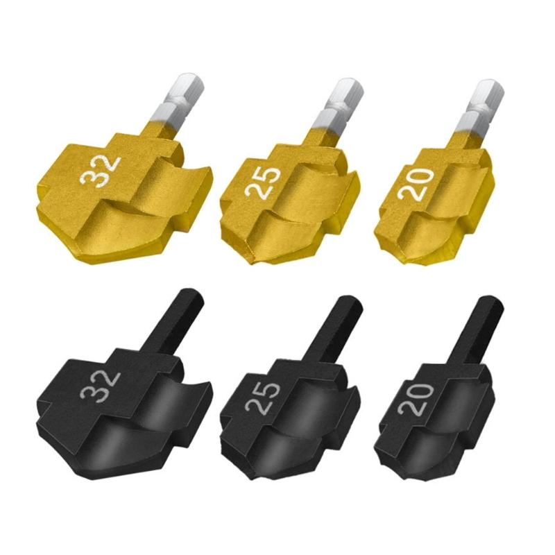 3 Stück Hochbelastbare PPRs Hebebohrer Rohrbohrer-Set mit Titanbeschichtung für reduzierten Widerstand Lange Lebensdauer