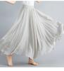 Artistic Plus Size Cotton and Linen Skirt with Elastic Waist, Linen A-line Skirt, Long Solid Color, Ethnic Style