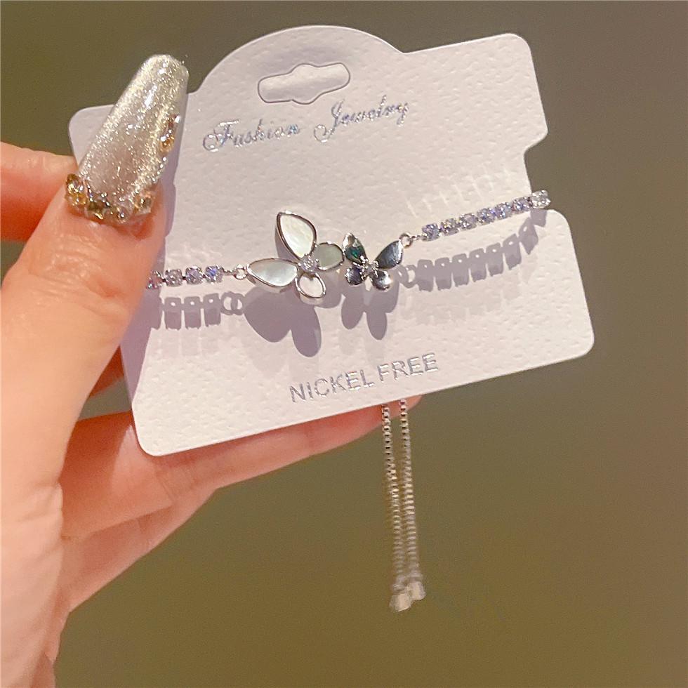 2025 Silver Butterfly Bracelet: Gentle, Exquisite, Stackable Hand Rope Jewelry